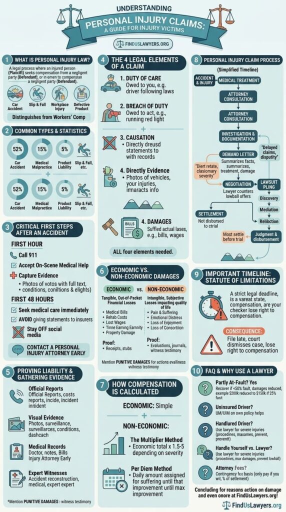 Infographic Understanding Personal Injury Claims